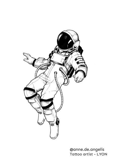 Космонавт эскиз