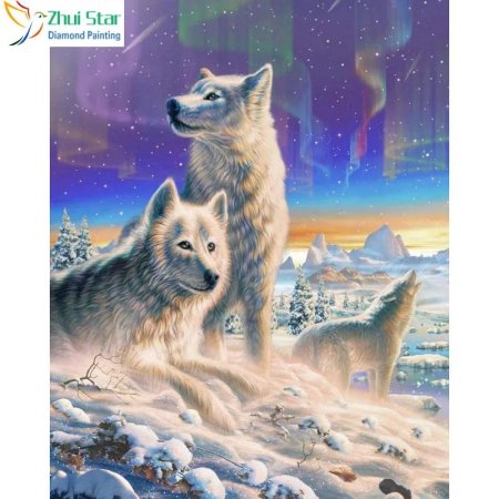Алмазная мозаика волк