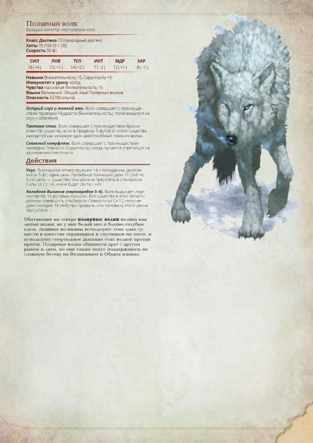 Полярный волк днд