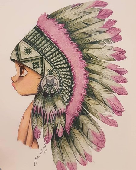 Индеец рисунок