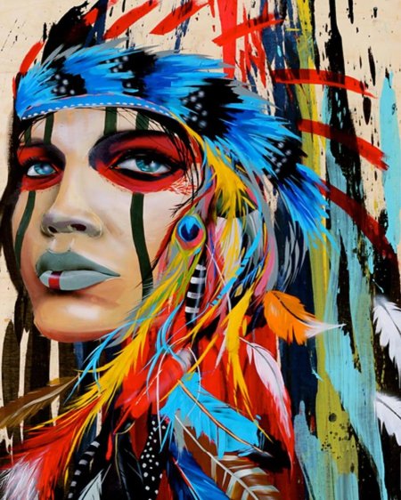 Девушка индеец