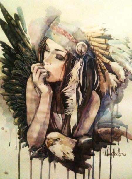 Девушка индеец