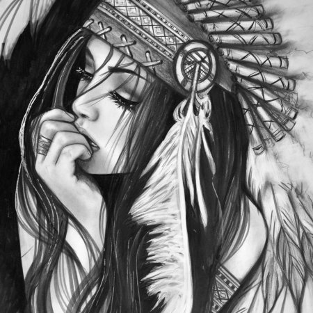 Эскиз девушка