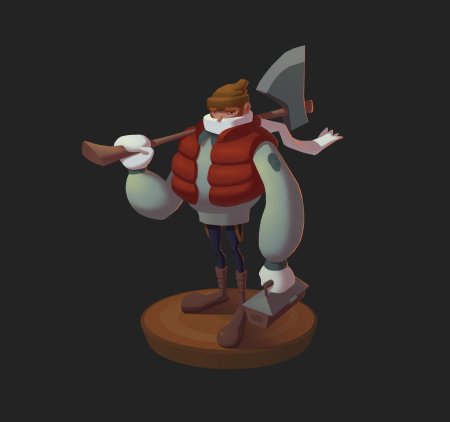 Д модель лесоруб