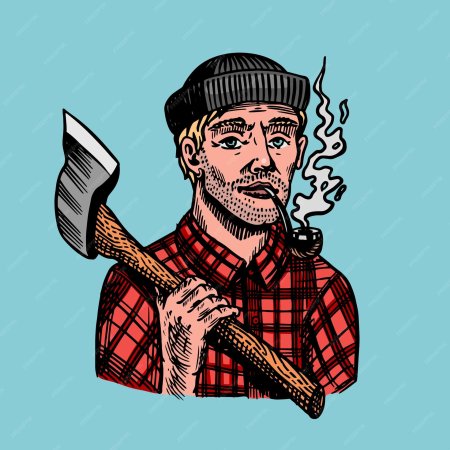 Лесоруб рисунок