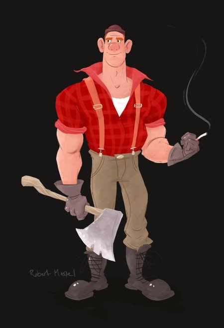 Лесоруб из мультика