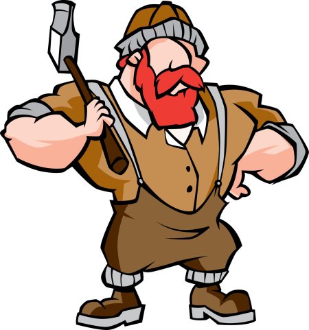 Лесник лесоруб мультяшный