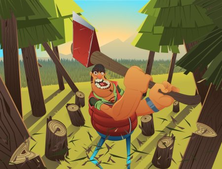 Лесоруб мультяшный