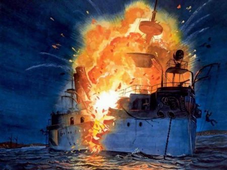 Горящий корабль