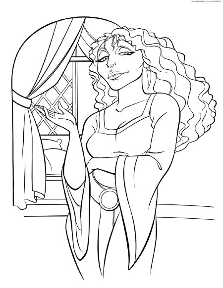 Раскраски рапунцель матушка готель