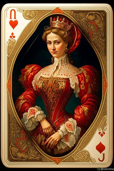 Игральная карта дама