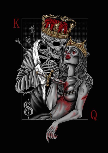 Чикано карты дама король