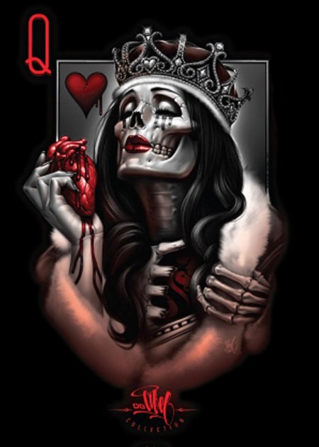 Чикано карты дама король