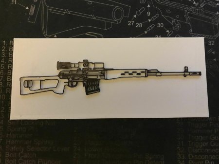 Снайперская винтовка драгунова рисунок