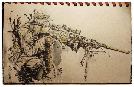 Тату снайпера разведчика