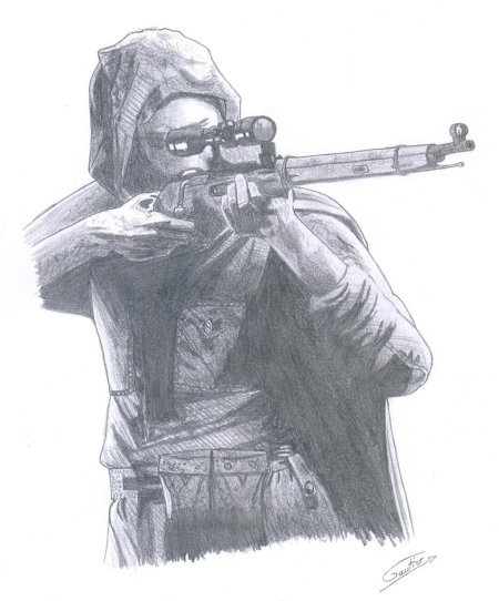 Снайпер карандашом