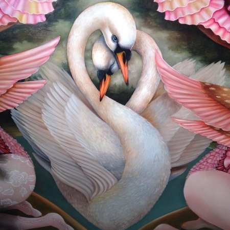 Лебеди живопись