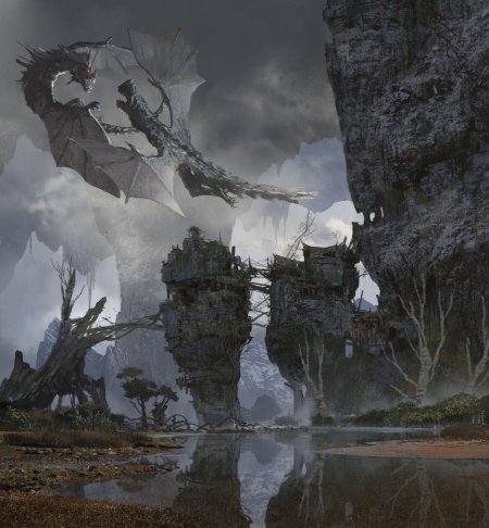 Пейзаж с драконом