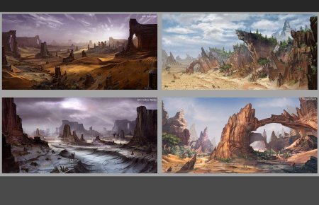 Пейзаж пустоши концепт арт
