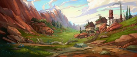 Пейзаж в казуальном стиле