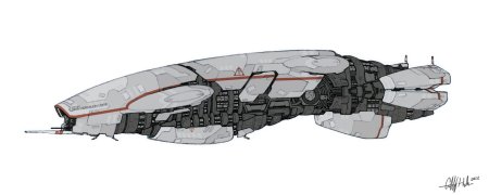 Космический корабль сбоку