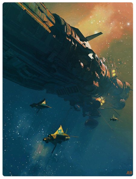 Sci fi космический корабль левиафан