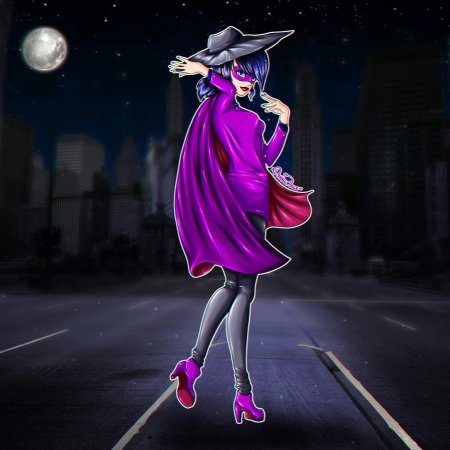 В чёрном плаще