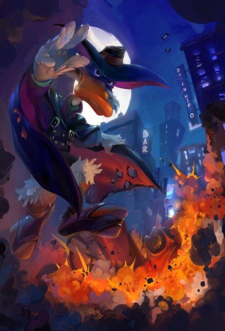 Утка черный плащ