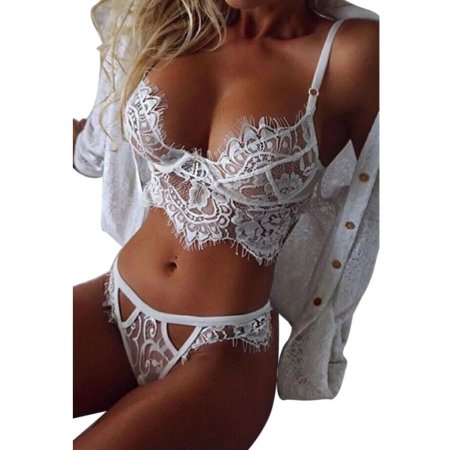 Белое кружевное белье