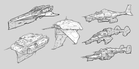 Звездолеты скетч концепт