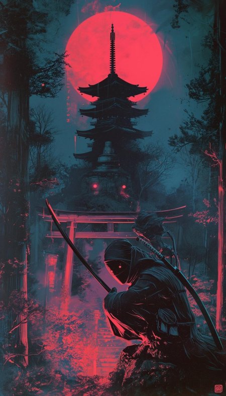 Ронин самурай демон