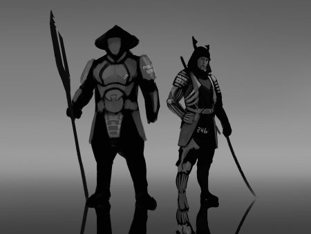 Ронинов самурай в доспехах