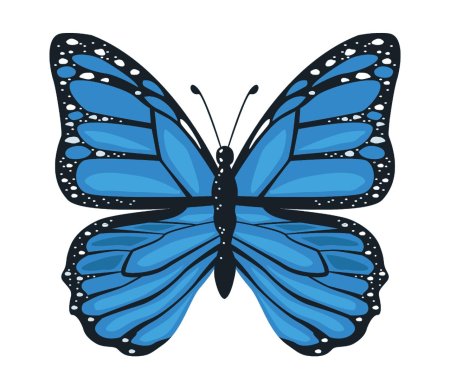Синие бабочки для печати