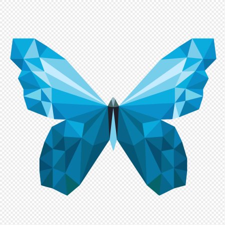 Low poly бабочка