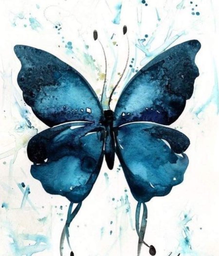Техника монотипия бабочка