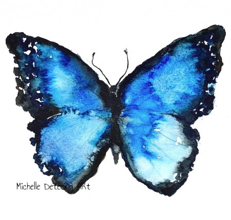 A blue butterfly