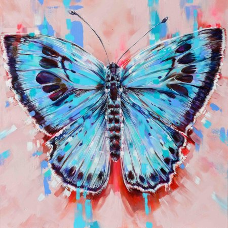 Бабочка голубая