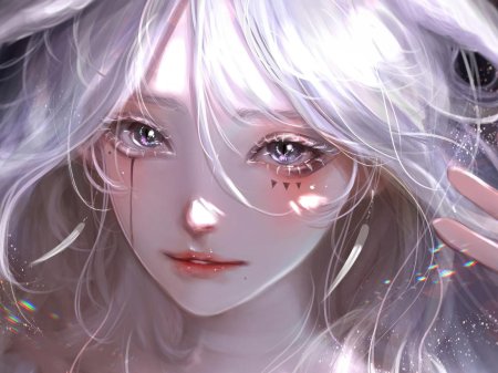 Фэнтези девушки с белыми волосами