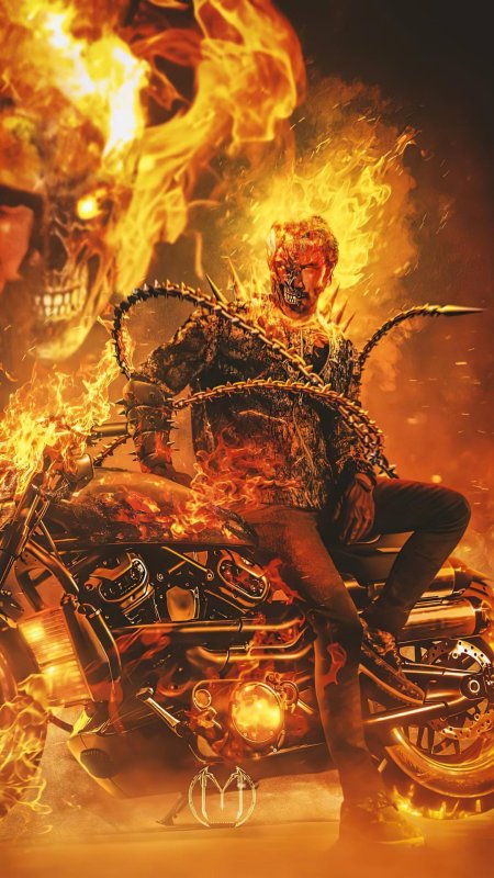 Призрачный гонщик на мотоцикле