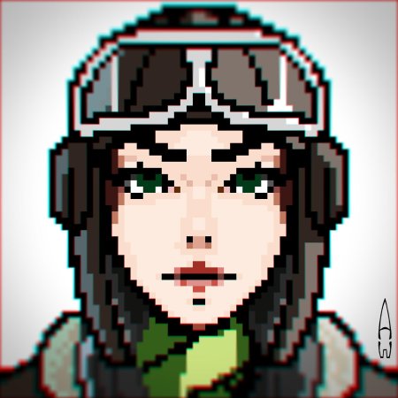 Летчик pixel art