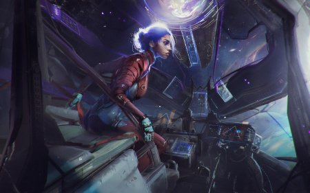 Sci-fi art пилот космического корабля