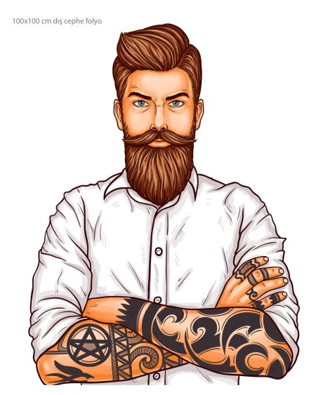 Бородатый мужчина рисунок
