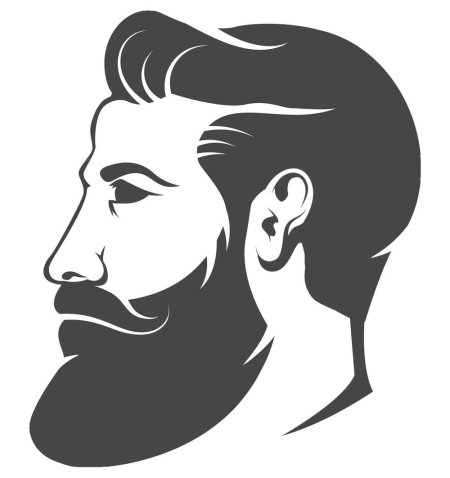 Силуэт бородатого мужчины