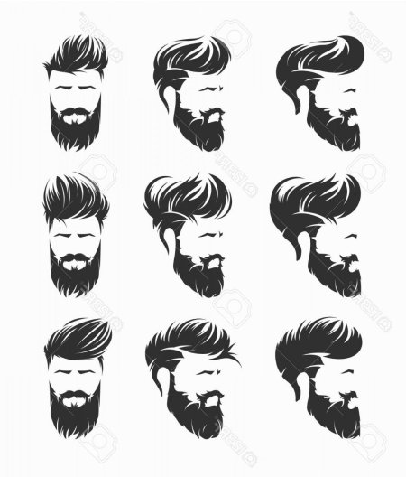 Мужская стрижка силуэт