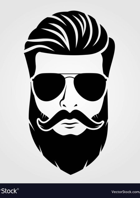 Силуэт бородатого мужчины