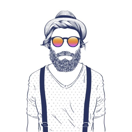 Хипстер иллюстрация