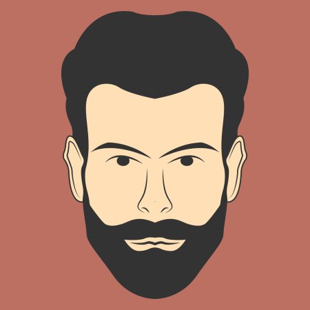 Лицо с бородой