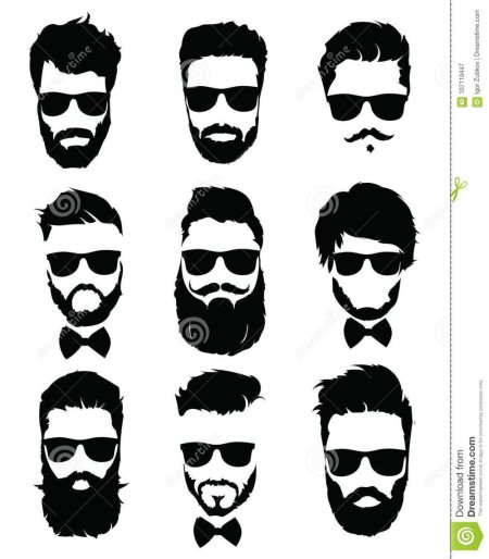 Очертания бородатого мужчины