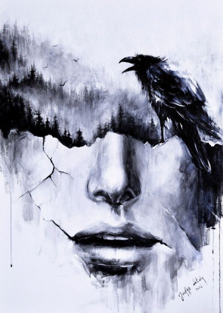 Рисунки углем