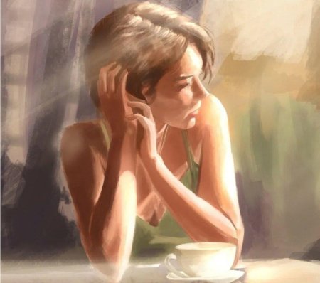 Задумчивая девушка